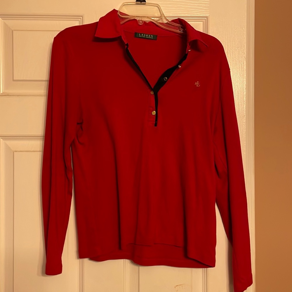 Ralph Lauren red stretch pull over